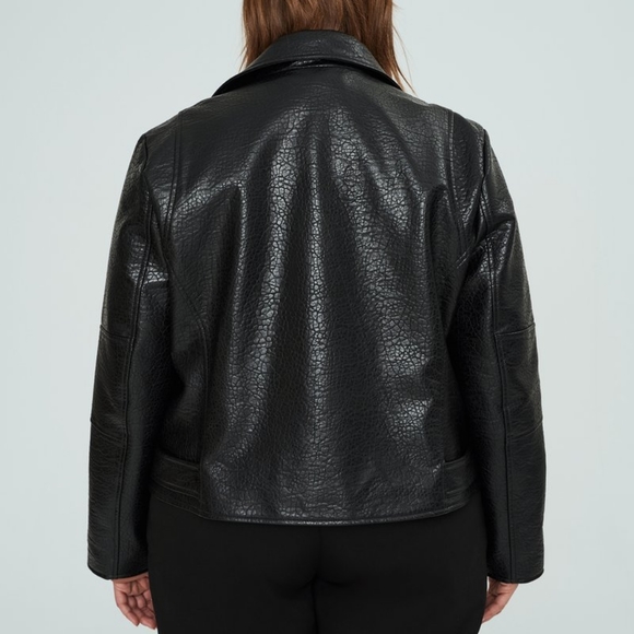 ⚡⚡🆕 Vegan GREEN Leather Moto Jacket - Picture 5 of 5